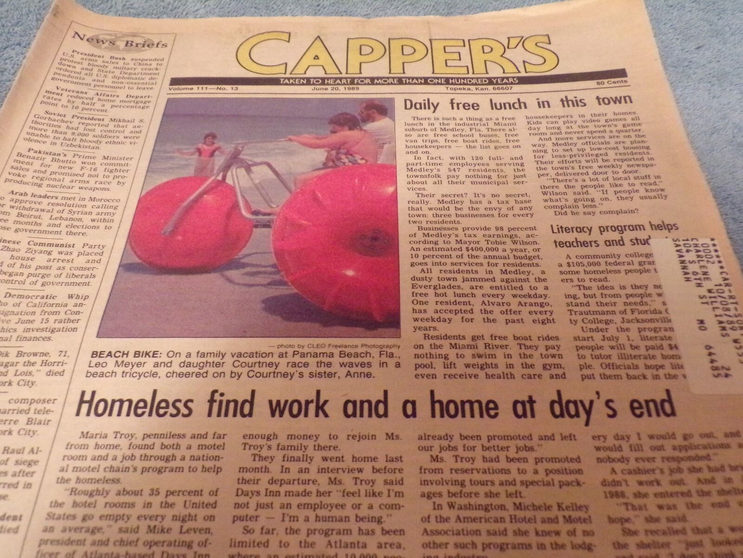 Capper's Newspaper (Topeka, Kansas) - Volume 111, No. 13 (June 20, 1989)