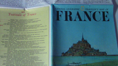 The National Geographic Magazine Map of France 1971