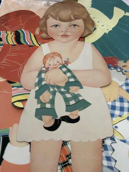 SALLY LOU FEMALE PAPER DOLL --19 INCHES TALL--1931--SAALFIELD