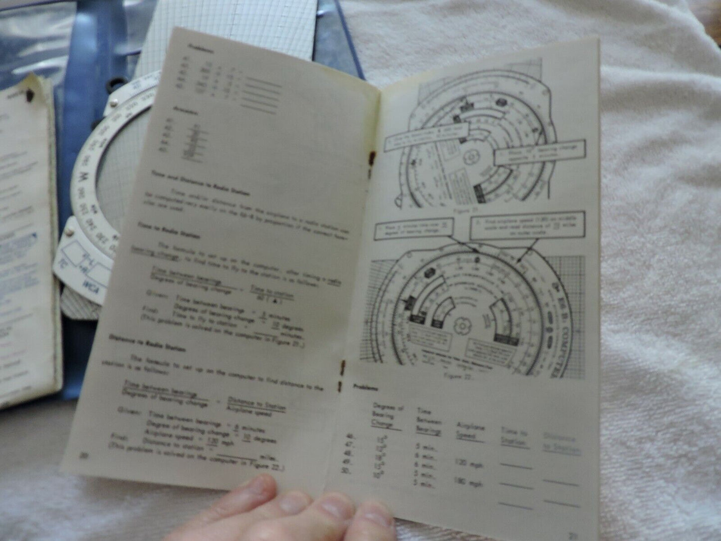 aopr -E6B FLIGHT COMPUTER  WITH DALLAS-FT. WORTH TEXAS AERONAUTICAL CHART