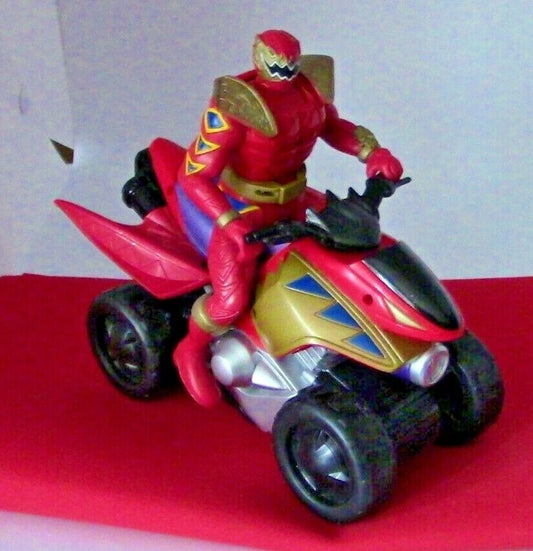 Bandai Red Power Ranger on his Motorcycle