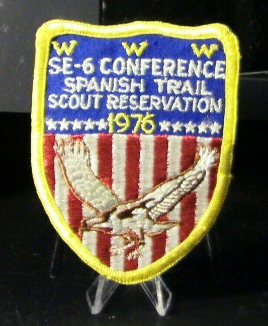 BSA Patch: WWW SE-6 Conference Spanish Trail Scout Reservation 1976 Patch