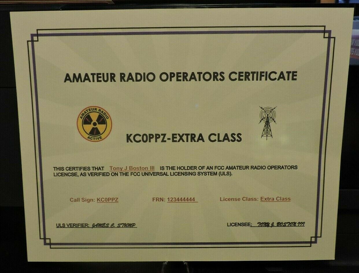 Amateur Radio Operators Certificate-Ham Radio/All Classes & Free Bonus Gift
