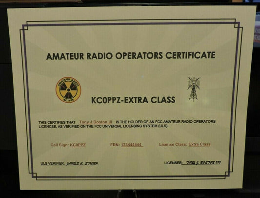 Amateur Radio Operators Certificate-Ham Radio/All Classes & Free Bonus Gift