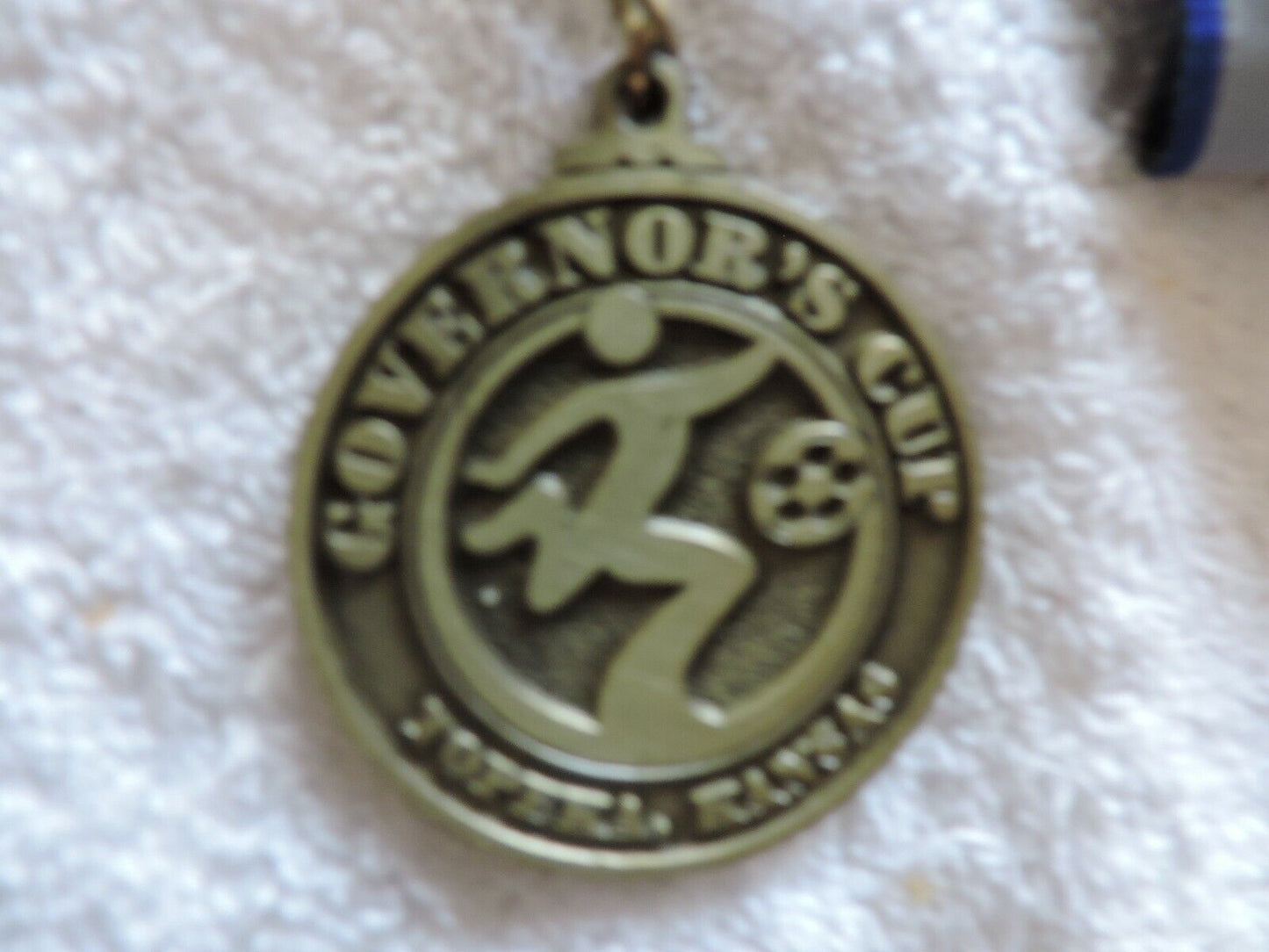 GOVERNOR'S CUP SOCCER MEDAL, TOPEKA, KS--2 INCH ROUND