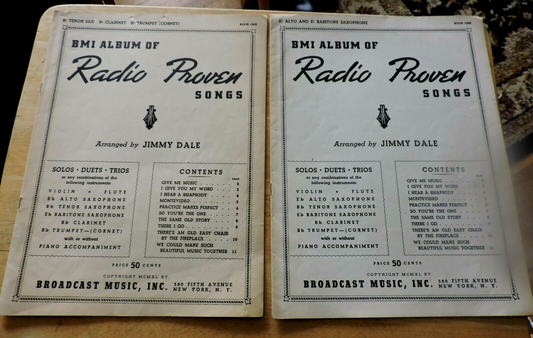 BMI ALBUM OF RADIO PROVEN SONGS ARRANGED BY JIMMY BALE 1940 (2)