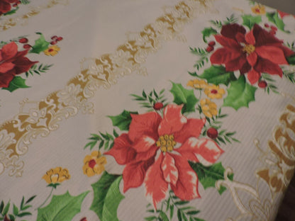 POINSETTIA TABLE CLOTH--87"X61"