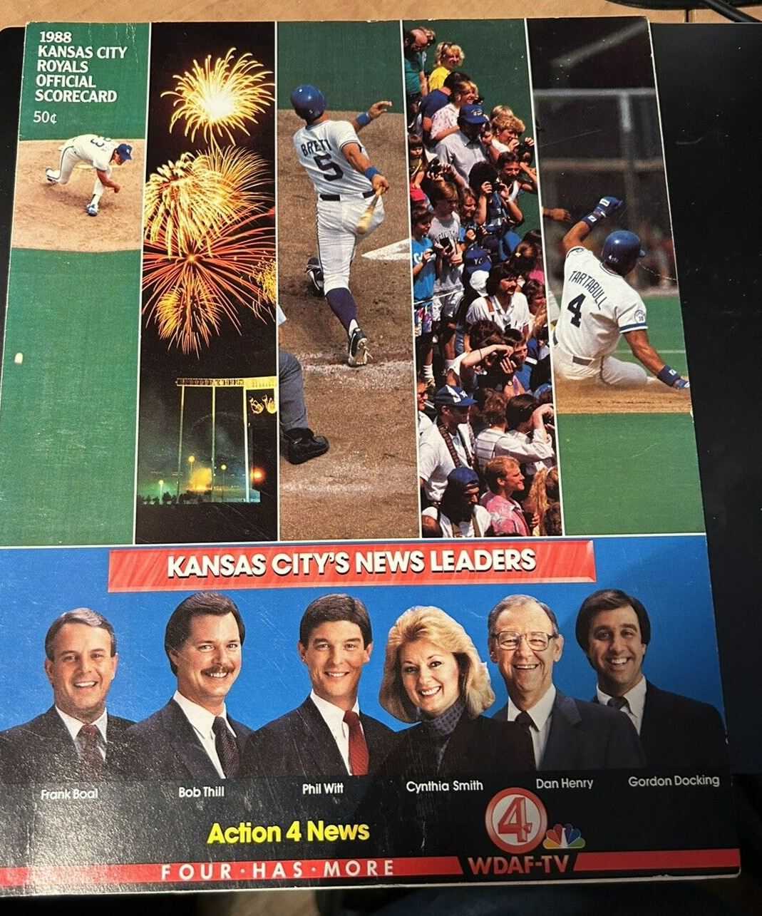 1988 Kansas City Royals Official Scorecard (Used)