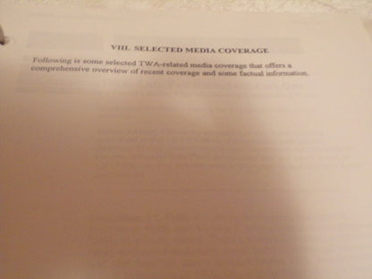 TWA Manager's Communications Briefing Book (Jan. 1999)