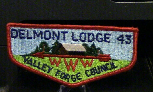 BSA: WWW Valley Forge Council, Delmont Lodge 43 Flap Patch