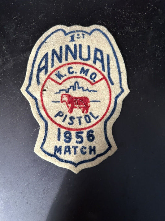 1st Annual KCMO Police Department Pistol Match 1956 Felt Patch