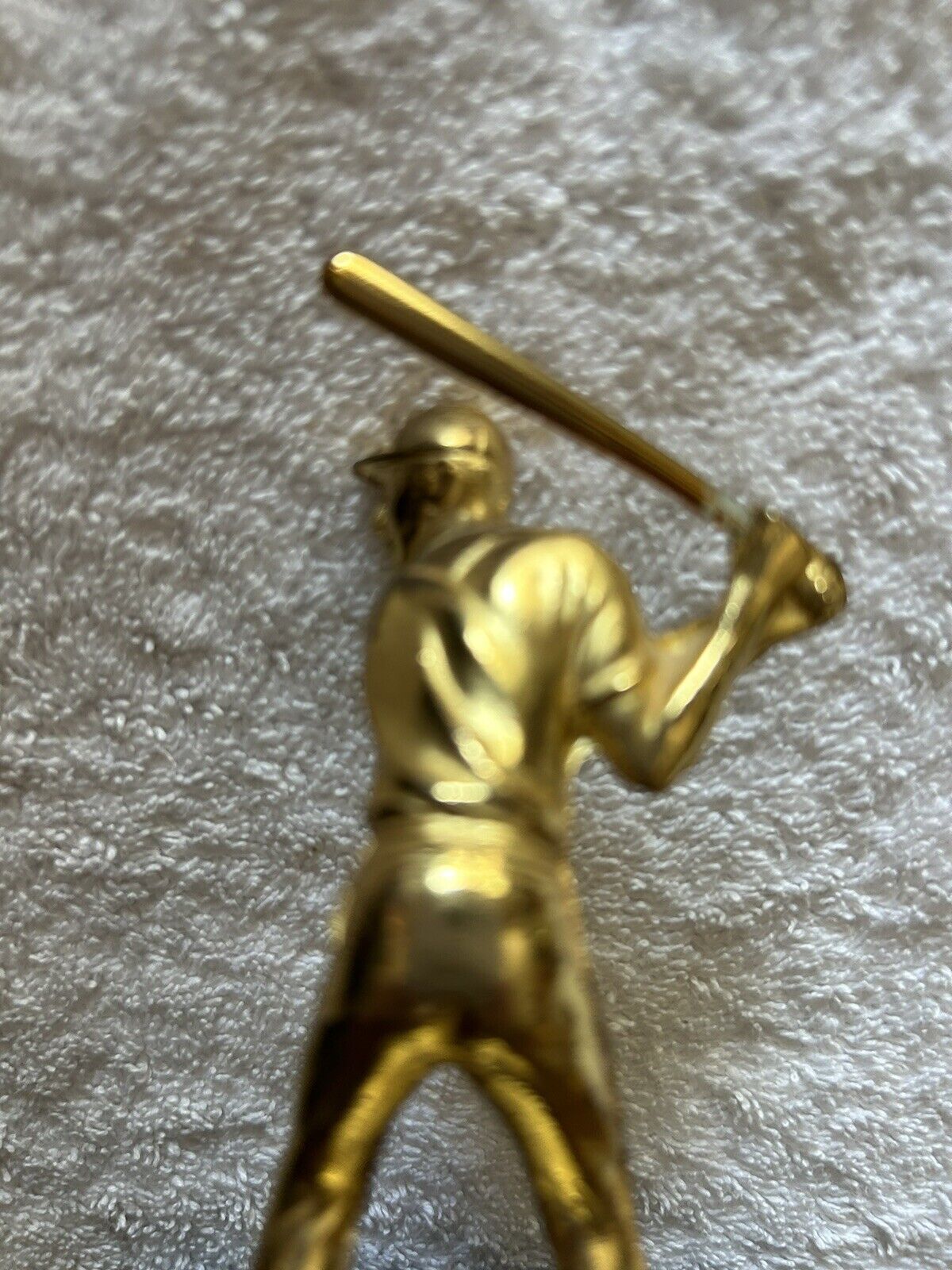 TROPHY: BATTER --METAL--WOOD BASE-- 5.5X 4X4 INCHES