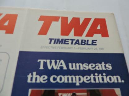 TWA  TIMETABLE   FEBRUARY 1-28, 1981