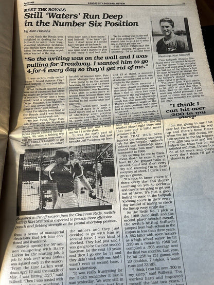 Kansas City Baseball Review Newspaper, April 1988
