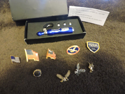 Lapel Pin Collection-Military Service Organizations-ESGR Curve Light-Eagles-Flag