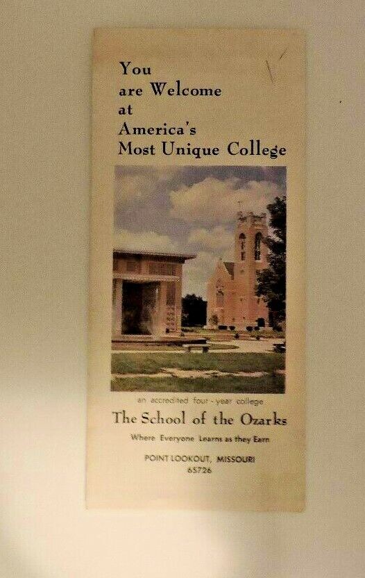 Vintage Brochure: The School of The Ozarks, Point Lookout