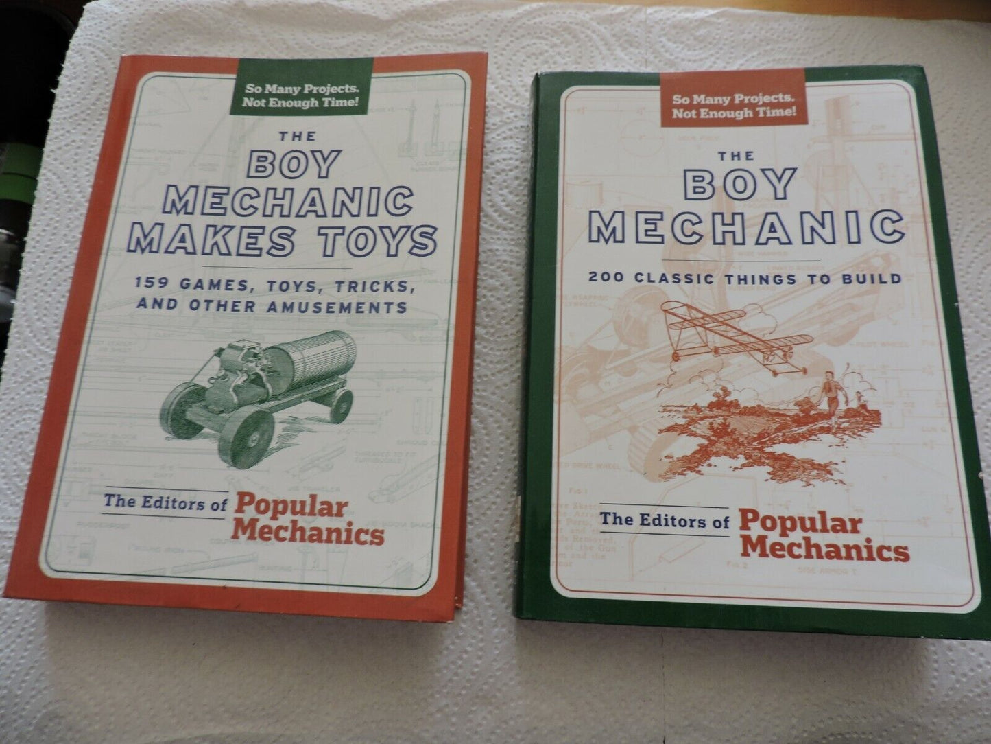 THE BOY MECHANIC 2 BOOK SET: 159 GAMES, TOYS, TRICKS, & OTHER AMUSEMENTS: 200CLA