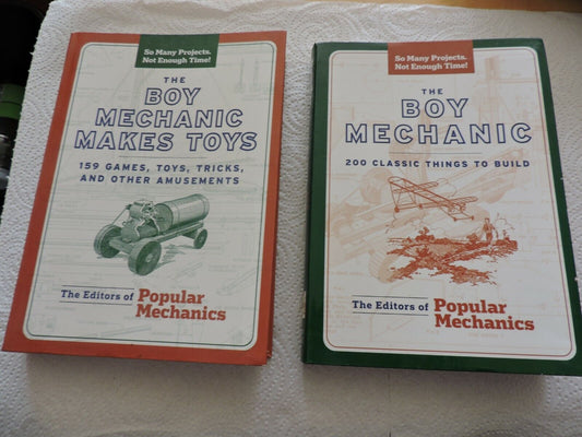 THE BOY MECHANIC 2 BOOK SET: 159 GAMES, TOYS, TRICKS, & OTHER AMUSEMENTS: 200CLA