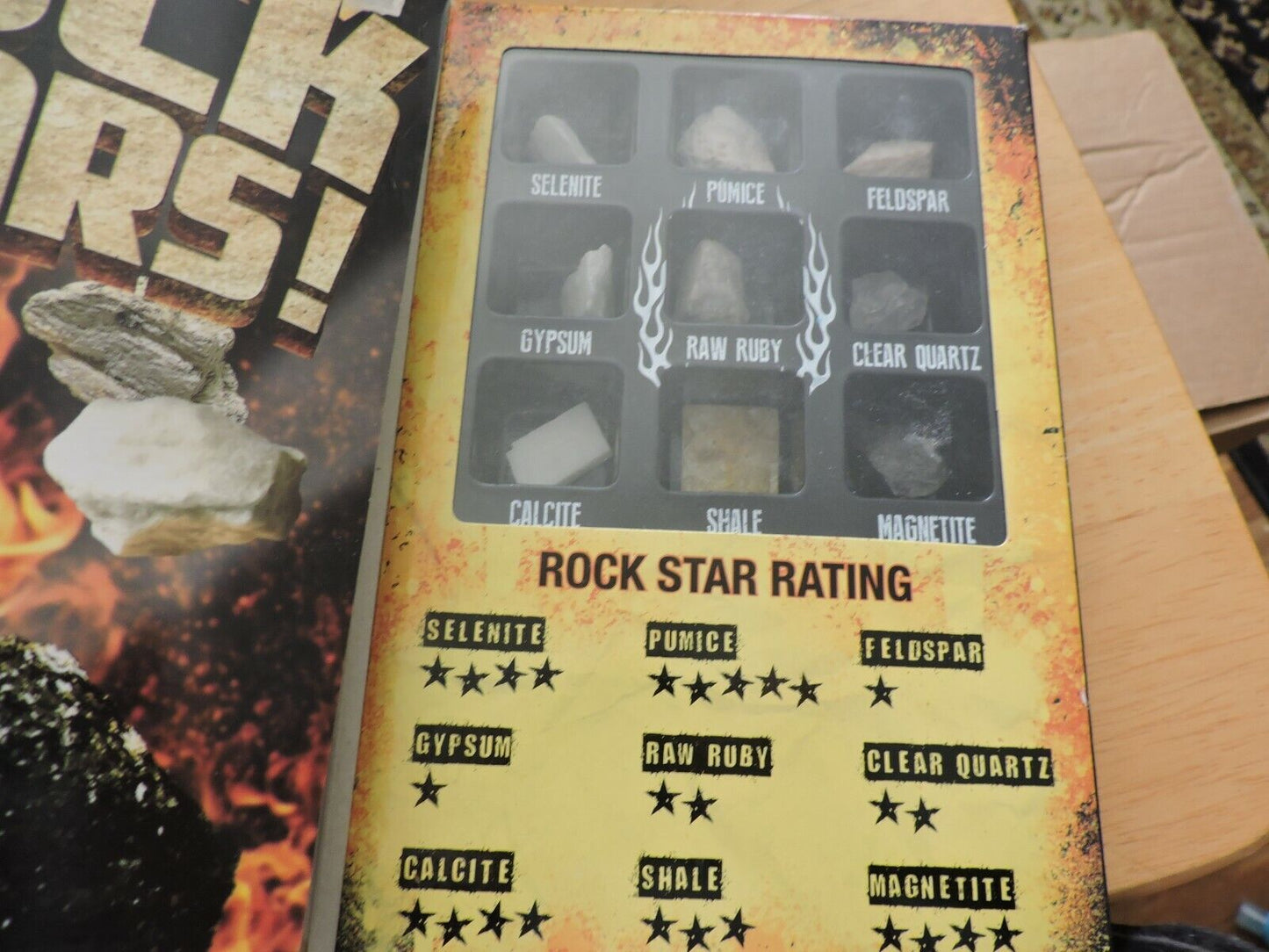 ROCK STARS! SCHOLASTIC BOOK WITH COLLECTION OF 9 ROCKS 2015