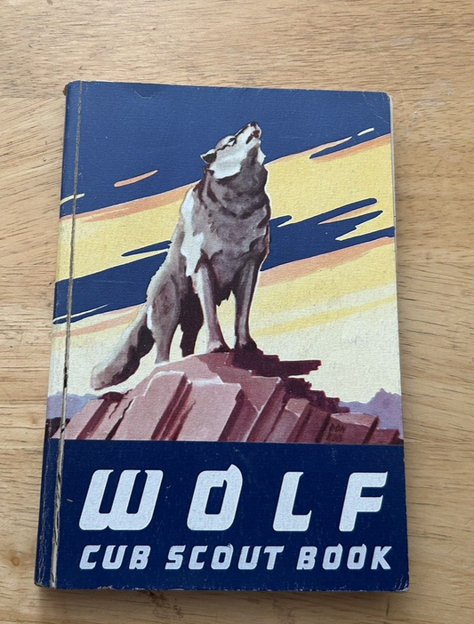 1950s Wolf Cub Scout Book previously owned and used