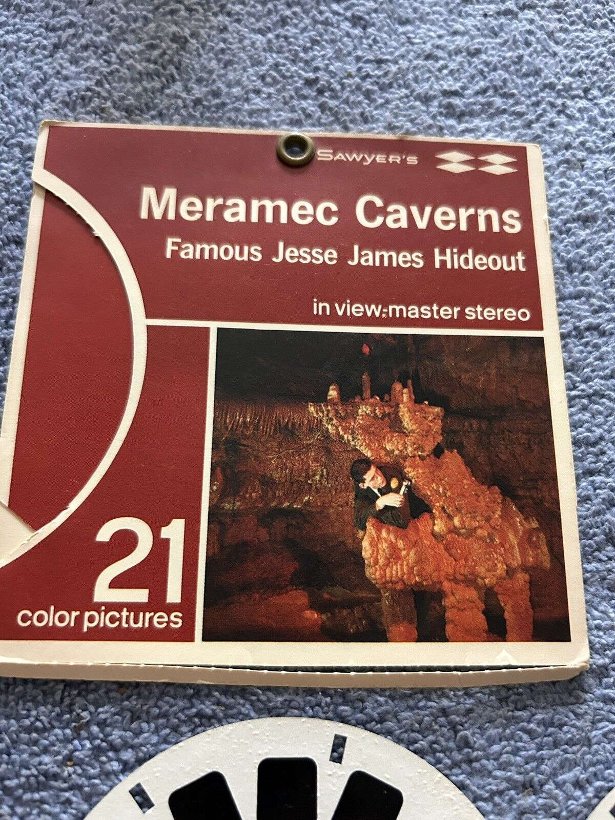VIEW MASTER 3D REELS:  MERAMEC CAVERNS  3 REELS--OPENED PACKAGE