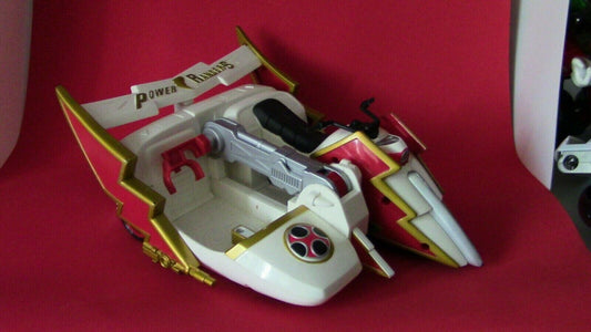 Bandai Brand White Power Rangers Motor Cycle with Sidecar