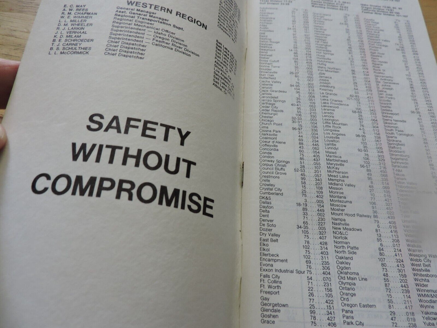 UNION PACIFIC RAILROAD CO. SYSTEM TIMETABLE NO. 4, 1986