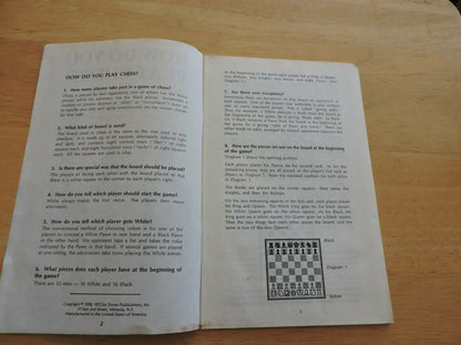 HOW DO YOU PLAY CHESS? BOOKLET BY FRED REINFELD 1972