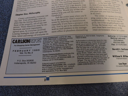 The Carlson Report (Feb. 1995): Security Options for Open Centers (Signed)