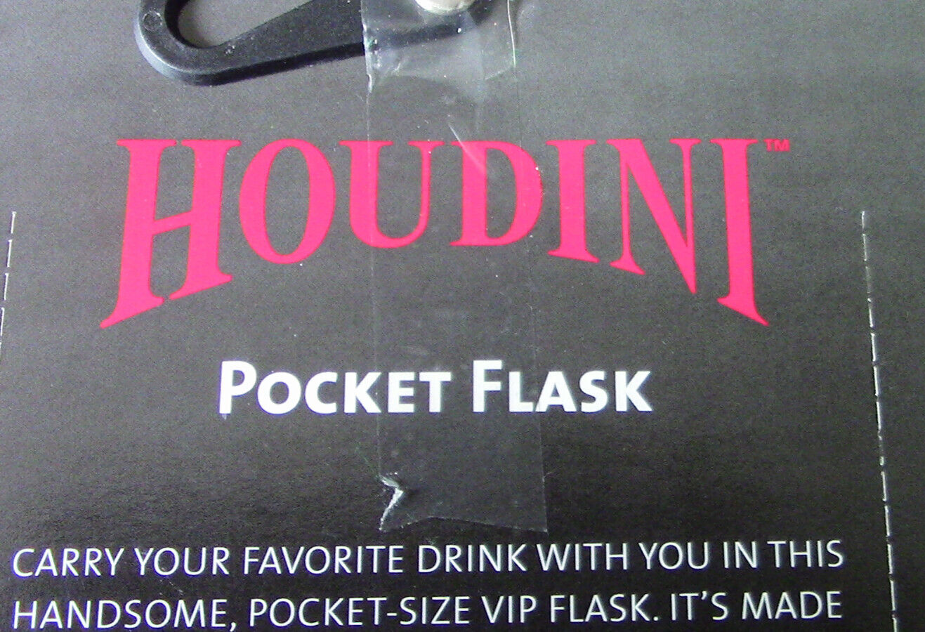 Pocket Flask 6oz 18/8 Stainless Steel Rabbit (Houdini) Metrokane Polished Finish