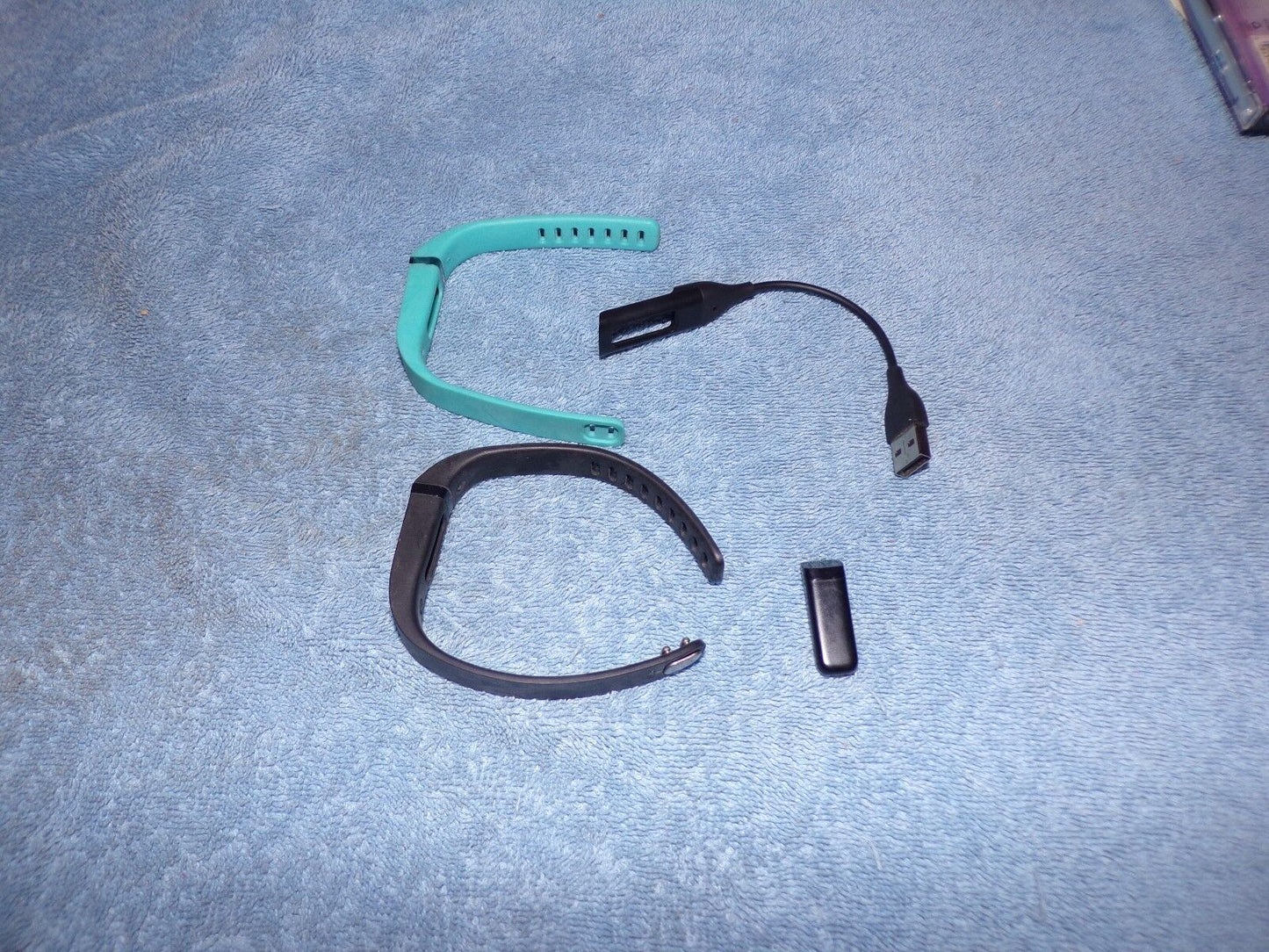 Fit Bit: Flex Blue and Black Band With Charger/Adapter