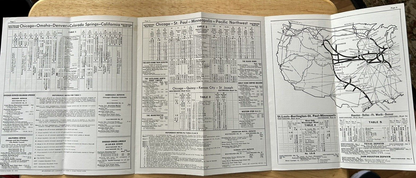 BURLINGTON ROUTE TIME TABLES  NOVEMBER 1962-APRIL 1963