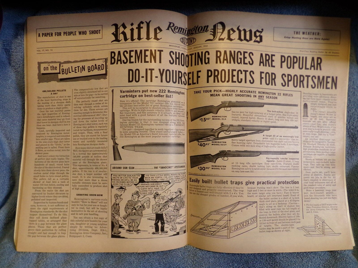 Vintage AMERICAN RIFLEMAN Magazine, JANUARY 1955, Very good condition