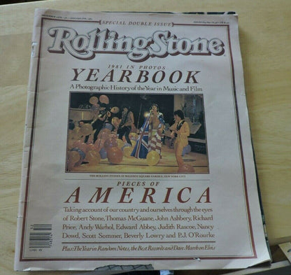 ROLLING STONE MAGAZINE: 1981 YEARBOOK: PIECES OF AMERICA, HISTORY OF MUSIC AND F