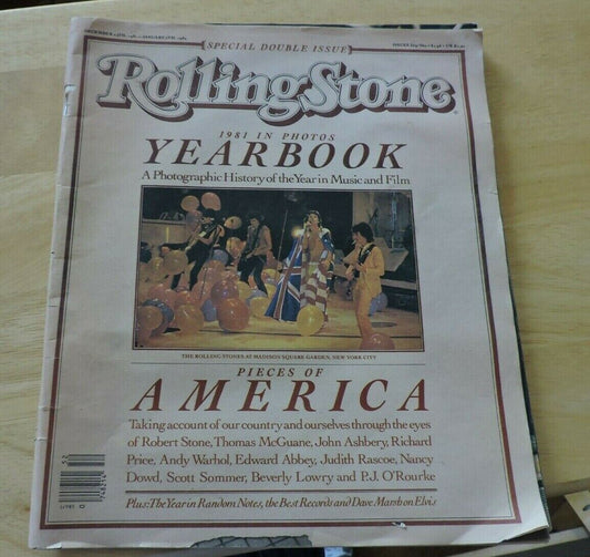 ROLLING STONE MAGAZINE: 1981 YEARBOOK: PIECES OF AMERICA, HISTORY OF MUSIC AND F