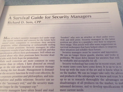 Security & Safety: Issues and Ideas for Shopping Center Security Professionals