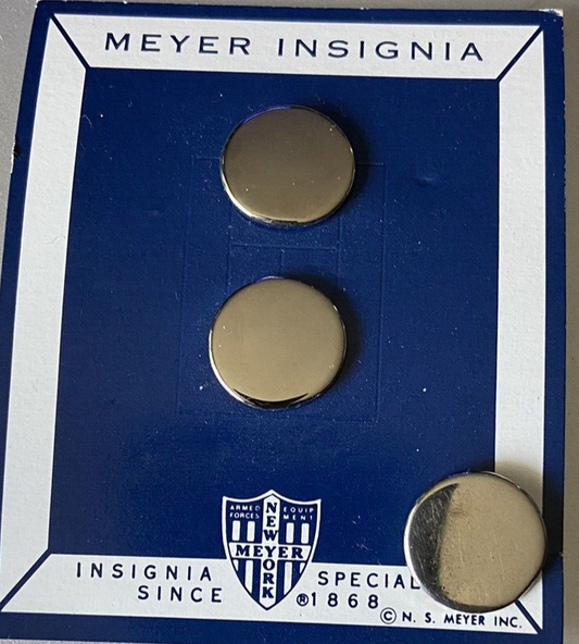 Single Year Silver Athletic Letter Buttons (Card has 3 buttons)