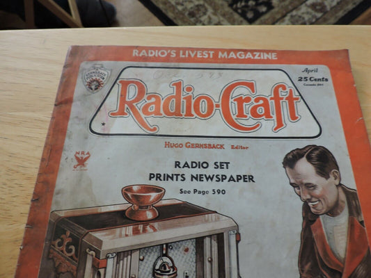 RADIO CRAFT MAGAZINE APRIL  1934