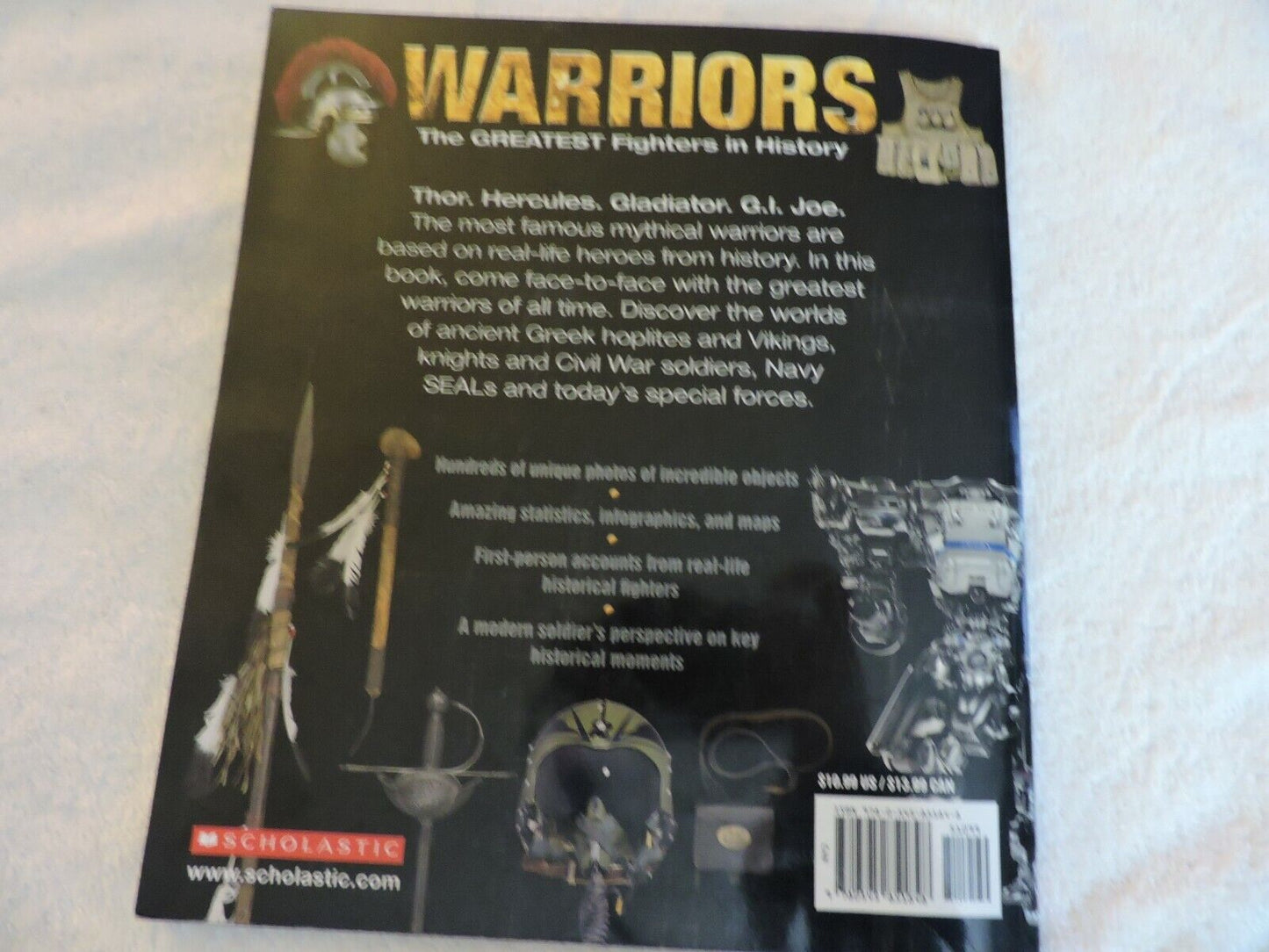SCHOLASTIC,   WARRIORS;  THE GREATEST FIGHTERS IN HISTORY