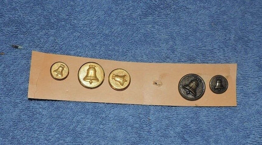 "Liberty Bell" Buttons (Gold and Brass Colored Buttons, Various Sizes)