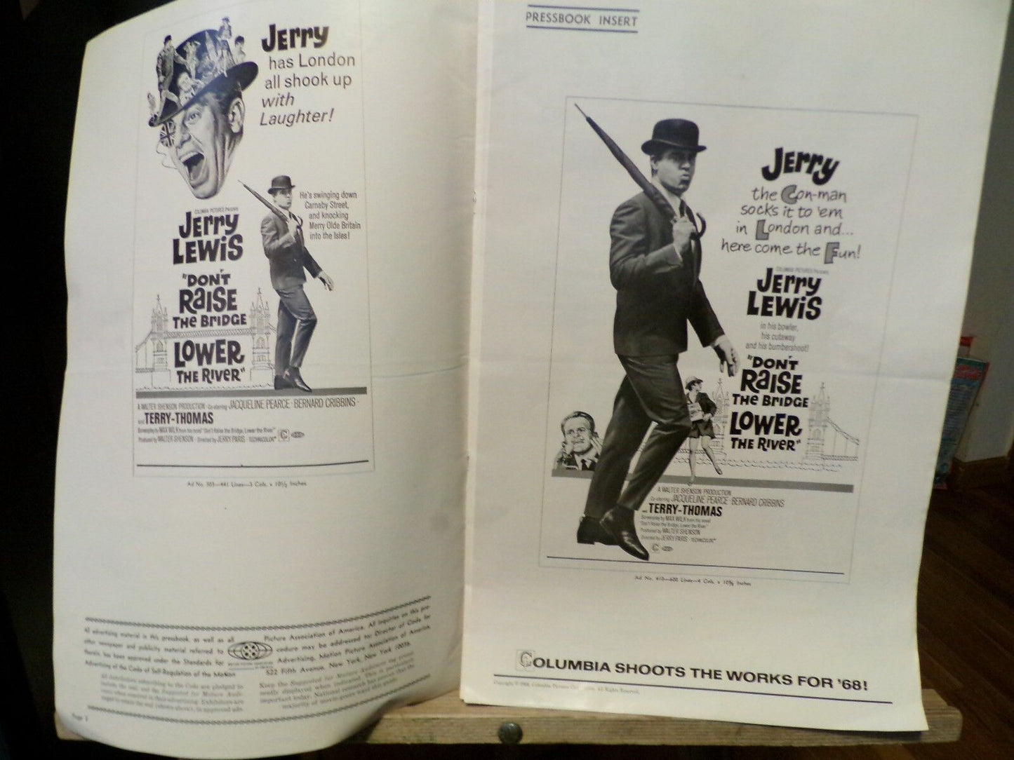 1968 Dont Raise The Bridge, Lower the River Pressbook-Jerry Lewis