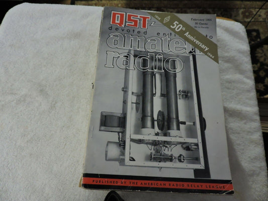 QST AMATEUR RADIO MAGAZINE FEBRUARY 1964  50TH ANNIVERSARY