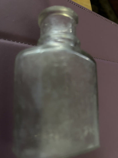 Vintage TEABERRY FOR THE TEETH AND BREATH GLASS BOTTLE 3.25X2.X1 INCHES