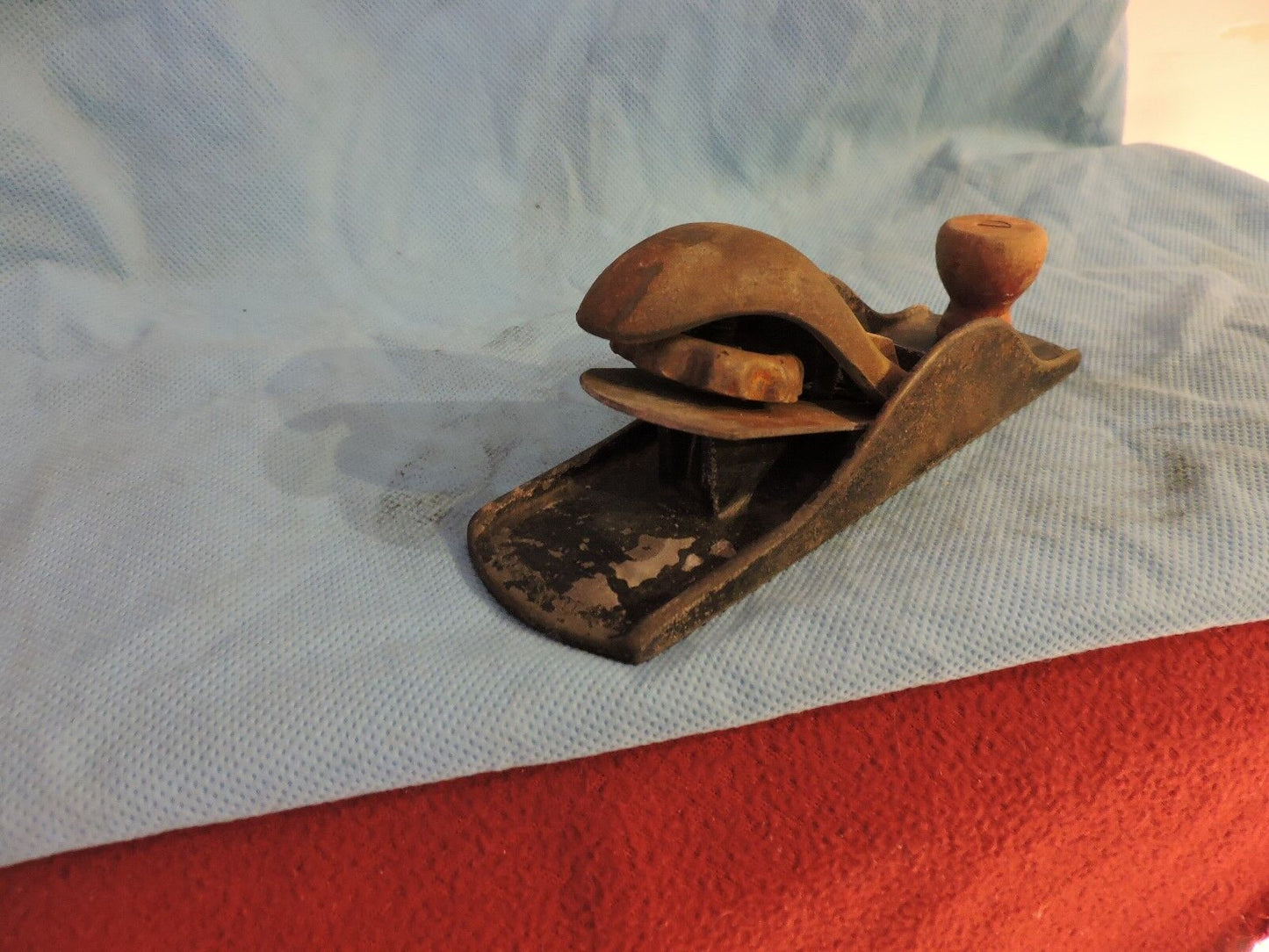 VINTAGE WOOD PLANER WITH WOOD HANDLE  7" MADE IN U.S.A.