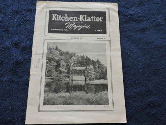 Kitchen-Klatter Magazine September 1954