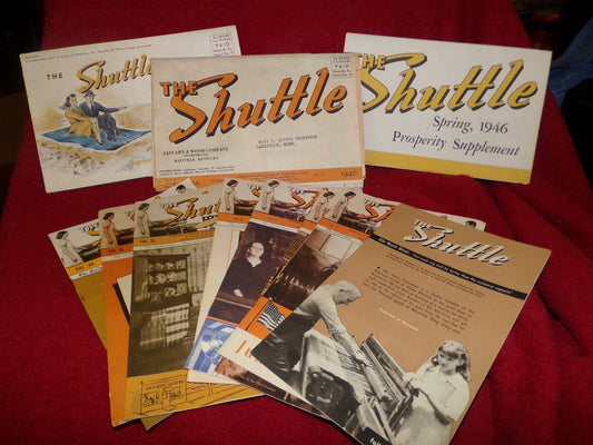 Lot of "The Shuttle" newsletters 1942 to 1948 Maysville Guild of Home Weavers