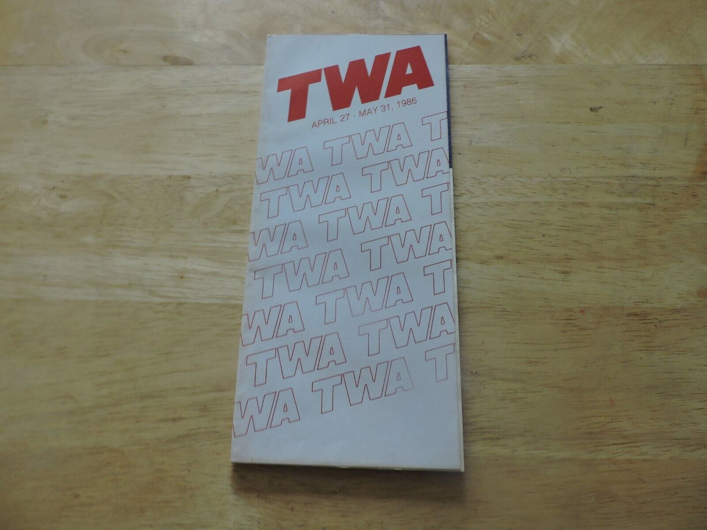 TWA Timeline Effective April 27-May 31, 1986