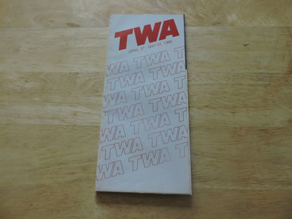TWA Timeline Effective April 27-May 31, 1986