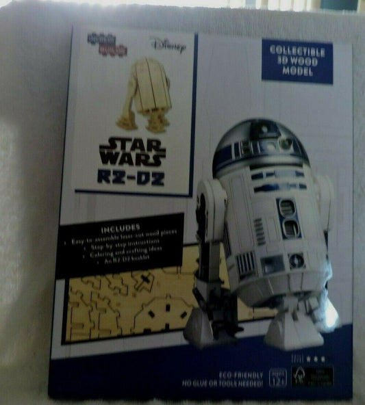 INCREDI BUILDS STAR WARS R2-D2  COLECTIBLE 3D WOOD MODEL