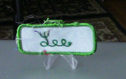 Uniform, Name Patch:LEE (White Background/Green Outline)